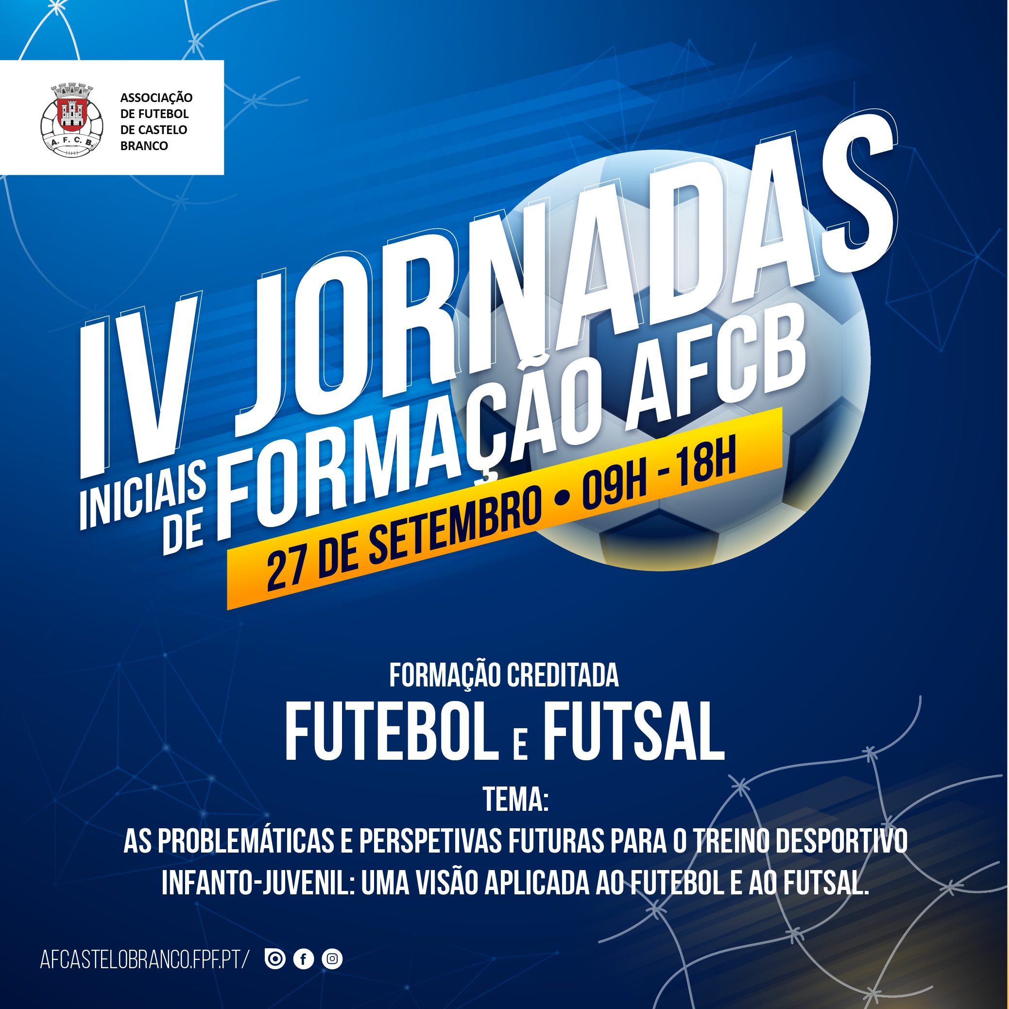 IV Jornadas Iniciais Formação AFCB - Save the Date